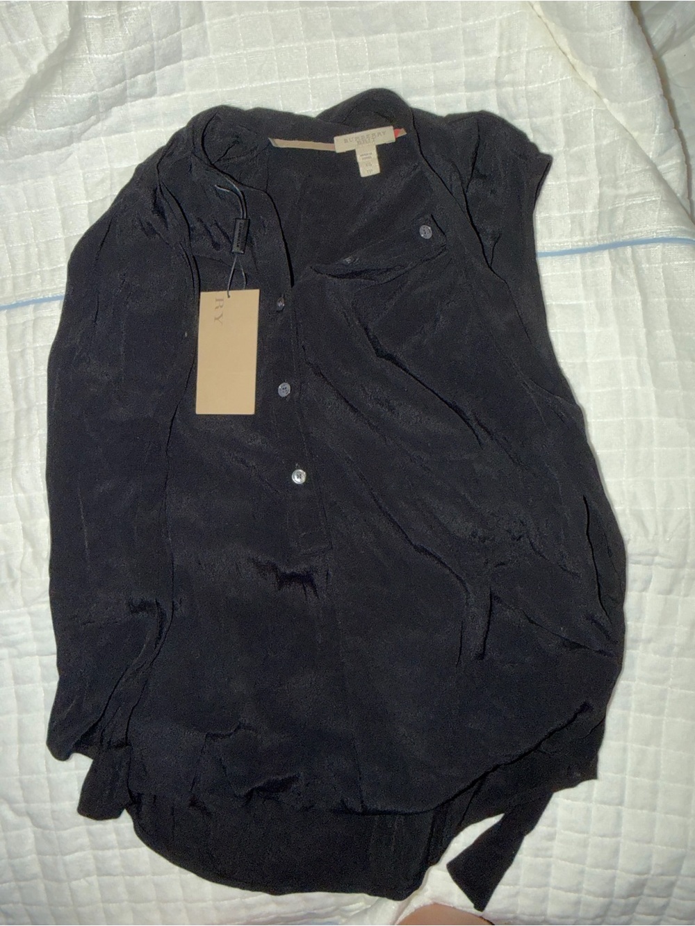 Burberry Black Button-Front Top